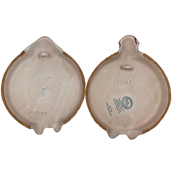 The Cellar Man and Woman Wall Ceramic Trivets Made in Italy Decor Hand Painted - Picture 2 of 10